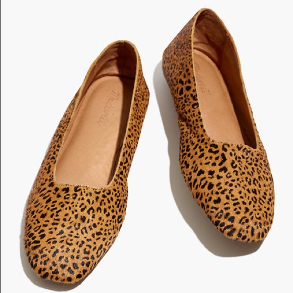 Madewell Size 8.5 Cory Flat in Leopard Calf Hair